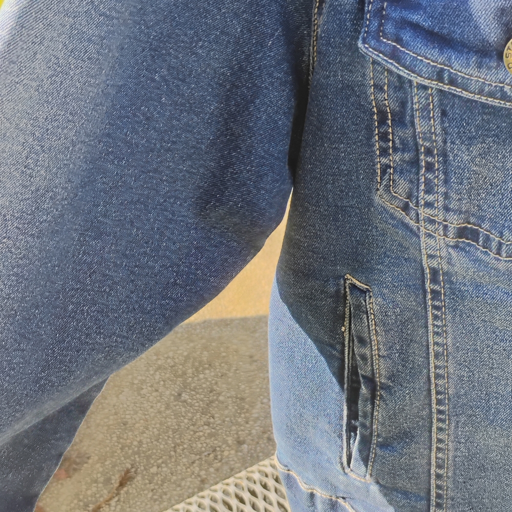 Embroidered Blue Denim Jean Jacket - Sugar Skull - Picture 7 of 10